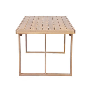 English Elm 7‑Piece Solid Acacia Outdoor Dining Set Slatted Table Six Armchairs Garden Patio N762P371718K_N762P522750N3
