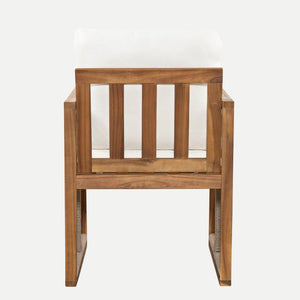 English Elm Outdoor Acacia Wood Armchairs Set of 2 with Hand Woven Rope and Washable Cushions N762P371719A