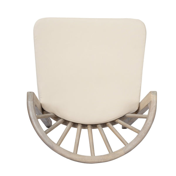 English Elm Outdoor Acacia Wood Windsor Spindle Back Dining Chairs with Washable Cushions Patio Set Light White N762P389932K