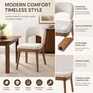 English Elm 7‑Piece Oval Rubber Wood Dining Set Walnut Finish Upholstered Chairs Modern Room N762P396360D_N762P472721D3