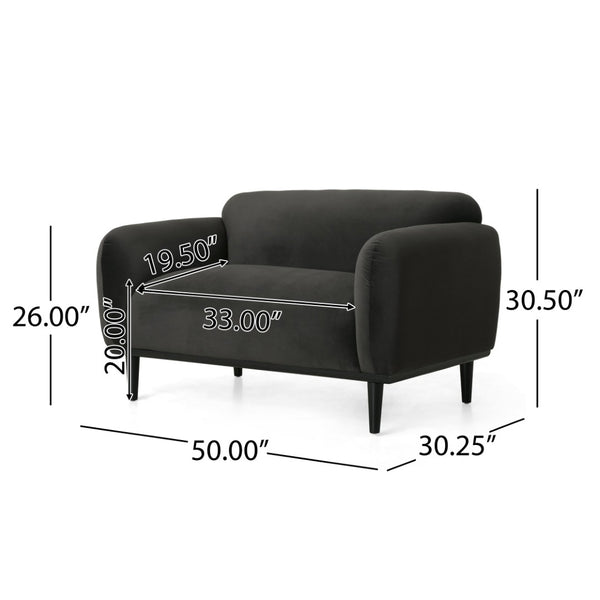 English Elm Loveseat Compact Two Seater Sofa with Birch Legs Boucle Upholstery for Modern Interiors N762P407898E