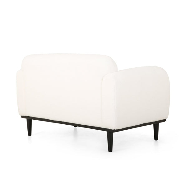 English Elm Bouclé Textured Compact Loveseat with Birch Legs for Modern Living Spaces N762P407898W