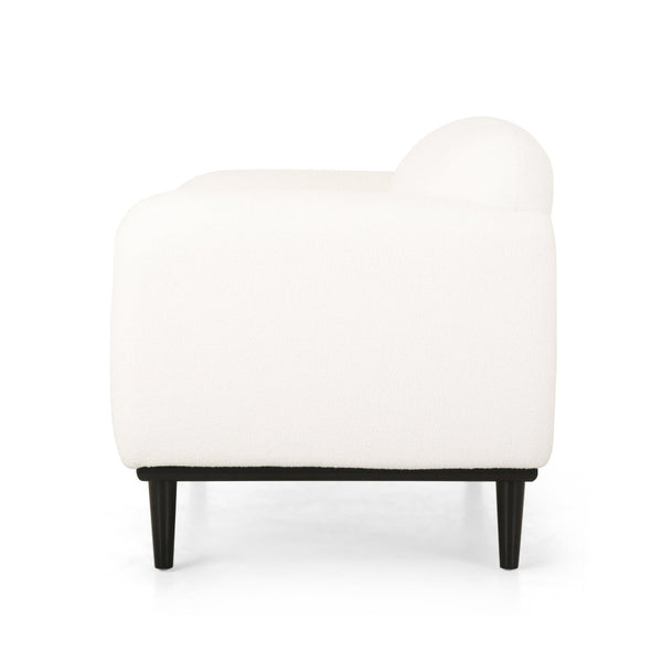 English Elm Bouclé Textured Compact Loveseat with Birch Legs for Modern Living Spaces N762P407898W