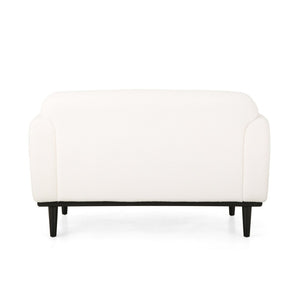 English Elm Bouclé Textured Compact Loveseat with Birch Legs for Modern Living Spaces N762P407898W
