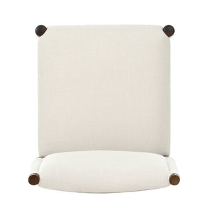 English Elm Modern Rubberwood Dining Chairs with Thick Foam Cushion Walnut Finish Set of 2 N762P411382A