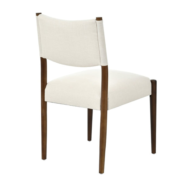 English Elm Modern Rubberwood Dining Chairs with Thick Foam Cushion Walnut Finish Set of 2 N762P411382A