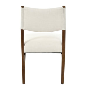 English Elm Modern Rubberwood Dining Chairs with Thick Foam Cushion Walnut Finish Set of 2 N762P411382A