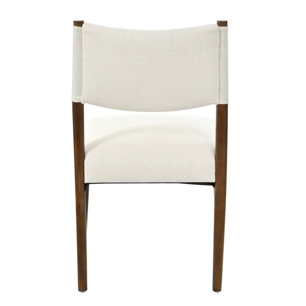 English Elm Modern Rubberwood Dining Chairs with Thick Foam Cushion Walnut Finish Set of 2 N762P411382A