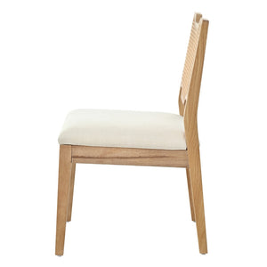 English Elm 28" Farmhouse Counter Barstools Set of 2 Rattan Back Rubberwood Cushioned Kitchen Seats N762P411405D