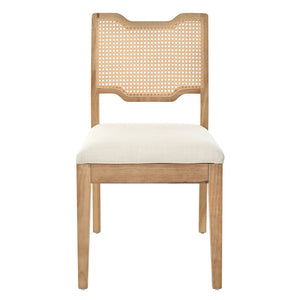 English Elm 28" Farmhouse Counter Barstools Set of 2 Rattan Back Rubberwood Cushioned Kitchen Seats N762P411405D