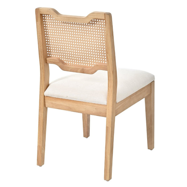 English Elm 28" Farmhouse Counter Barstools Set of 2 Rattan Back Rubberwood Cushioned Kitchen Seats N762P411405D