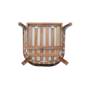 English Elm Outdoor Acacia Wood Bistro Chair Set with Rope Weave Seats and Cushioned Patio Comfort N762P411561D
