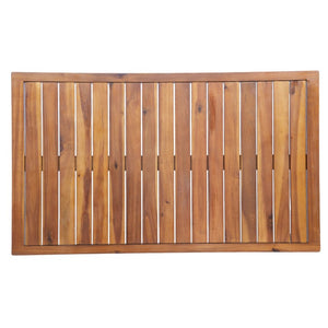 English Elm Stella Outdoor Acacia Wood Coffee Table Slatted Teak Finish Patio Lounge Accent N762P411700D