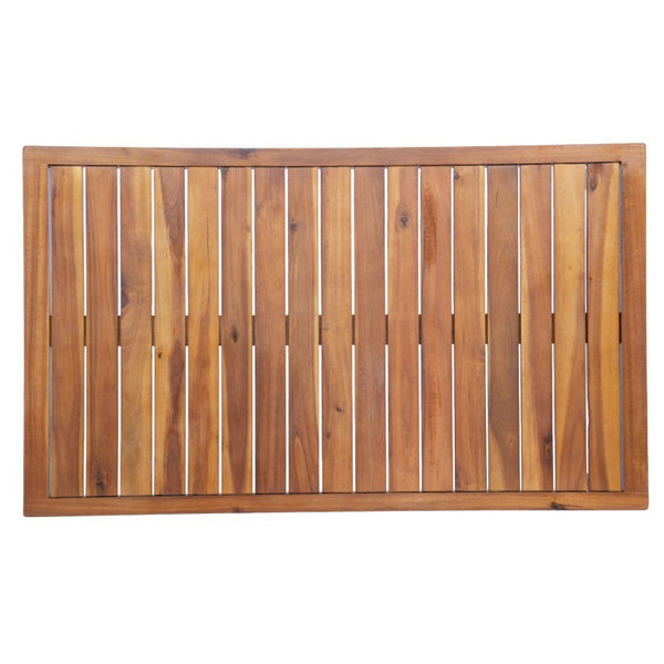 English Elm Stella Outdoor Acacia Wood Coffee Table Slatted Teak Finish Patio Lounge Accent N762P411700D