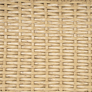 English Elm Adjustable Wicker Outdoor Chaise Lounge with Acacia Frame and Plush Cushion for Patio Beige+Natural Single N762P428248N