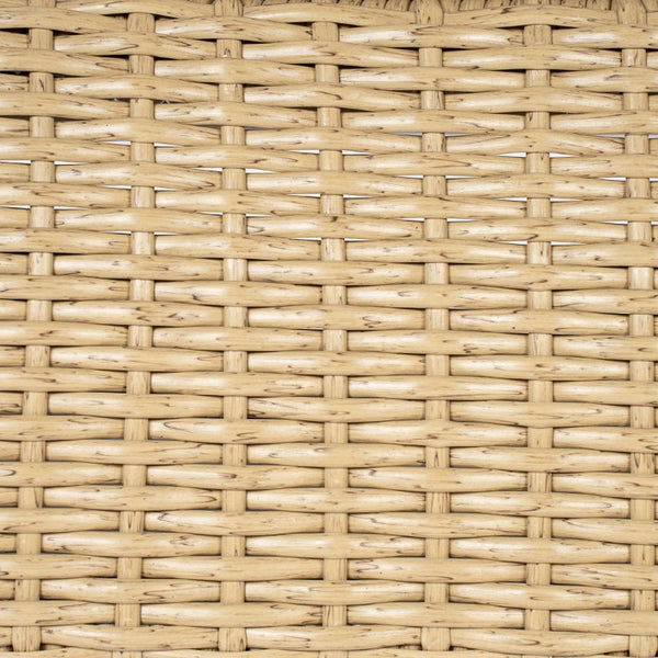 English Elm Adjustable Wicker Outdoor Chaise Lounge with Acacia Frame and Plush Cushion for Patio Beige+Natural Single N762P428248N