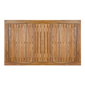 English Elm 60"-76" Acacia Wood Outdoor Extendable Dining Table Teak Finish Seats 4 to 6 N762P455523D