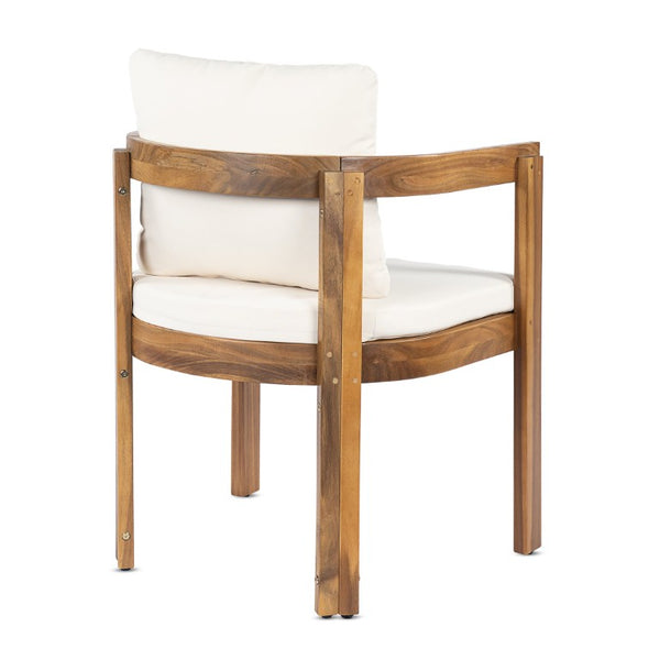 English Elm 7 Piece Solid Acacia Outdoor Dining Set Extendable Teak Table Six Cushioned Chairs N762P455523D_N762P380633A6
