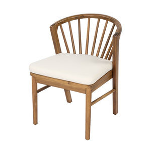 English Elm 7 Piece Solid Acacia Extendable Outdoor Dining Set with Spindle Back Chairs Teak Finish N762P455523D_N762P389932A6