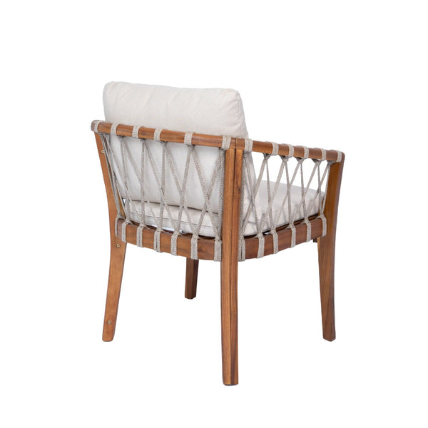 English Elm 7 Piece Solid Acacia Outdoor Dining Set Extendable Table Rope Woven Chairs Teak N762P455523D_N762P411561D6