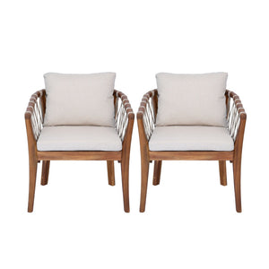 English Elm 7 Piece Solid Acacia Outdoor Dining Set Extendable Table Rope Woven Chairs Teak N762P455523D_N762P411561D6