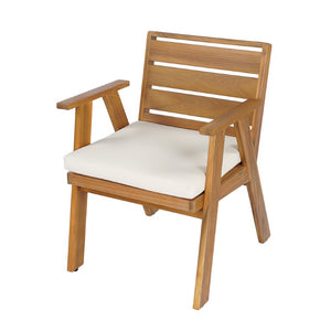 English Elm 7 Piece Solid Acacia Wood Outdoor Dining Set with Extendable Table and Cushioned Chairs N762P455523D_N762P455581D6