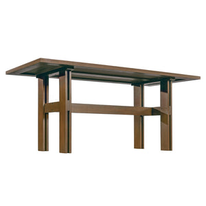 English Elm 7 Piece Solid Rubberwood Farmhouse Dining Set Seats Six with Linen Upholstered Chairs N762P467081D_N762P411382A6
