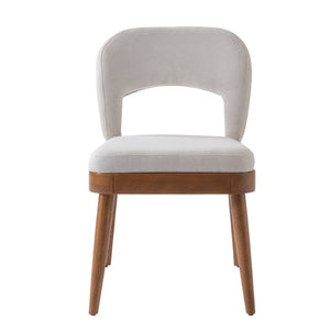 English Elm 7‑Piece Mid-Century Walnut Dining Set Solid Rubber Wood Table Six Cushioned Chairs N762P467081D_N762P472721D3