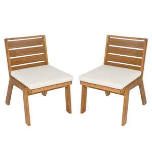 English Elm 7 Piece Solid Acacia Outdoor Dining Set with Extendable Teak Table and Six Chairs N762P467423D_N762P455540D6