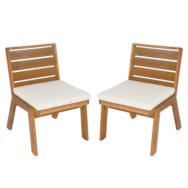 English Elm 7 Piece Solid Acacia Outdoor Dining Set with Extendable Teak Table and Six Chairs N762P467423D_N762P455540D6