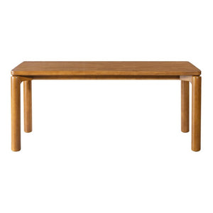 English Elm 7‑Piece Mid-Century Solid Wood Dining Set with Rope Back Chairs and Walnut Finish N762P488521D_N762P379418D3