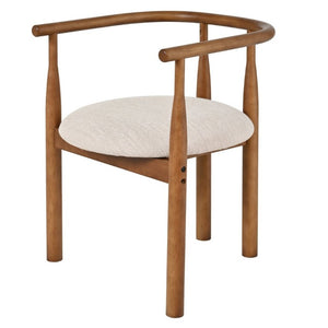 English Elm 7‑Piece Mid-Century Modern Solid Wood Dining Set with Ring-Arm Chairs for Six N762P488521D_N762P388943W3