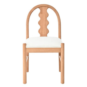 English Elm 7-Piece Solid Rubber Wood Farmhouse Dining Set with Wave Back Chairs and Cushioned Seats N762P488521N_N762P472741N3