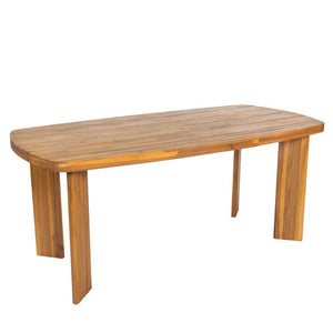 English Elm 7‑Piece Acacia Wood Outdoor Dining Set Oval Teak Table Rope Woven Arm Chairs Patio N762P506193D_N762P238694B3
