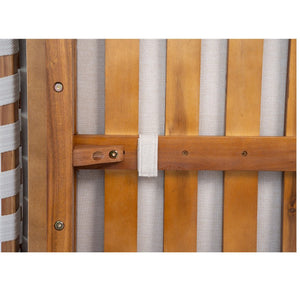 English Elm Acacia Wood Outdoor Conversation Set Resort Style Teak Frame Rope Weave 4 Piece N762S000050AAD