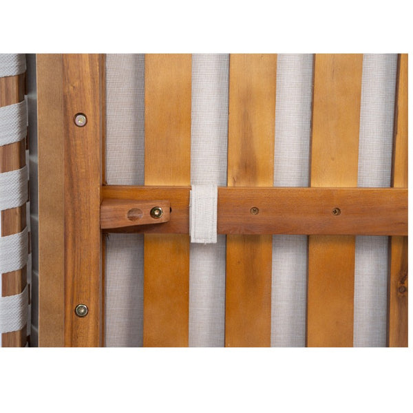English Elm Acacia Wood Outdoor Conversation Set Resort Style Teak Frame Rope Weave 4 Piece N762S000050AAD