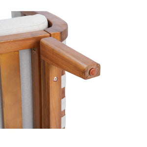 English Elm Acacia Wood Outdoor Conversation Set Resort Style Teak Frame Rope Weave 4 Piece N762S000050AAD