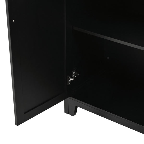 English Elm 58 Inch Freestanding Kitchen Island with Wood Grain Countertop Drawers and Cabinet Storage N762S100006AAB