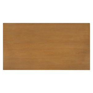 English Elm 52 Inch Rolling Kitchen Island with Rubberwood Top Six Drawers and Open Shelving N762S100008C