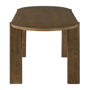 English Elm 7 Piece Oval Walnut Rubberwood Dining Set Seats Six with Beige Upholstered Armchairs N762S100009AAE
