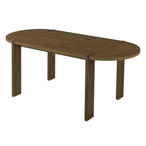 English Elm 7 Piece Oval Walnut Rubberwood Dining Set Seats Six with Beige Upholstered Armchairs N762S100009AAE