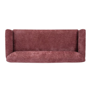English Elm Modern Chenille Loveseat with Rolled Arms Pocket Spring Support for Cozy Living Spaces Red N763P362173J