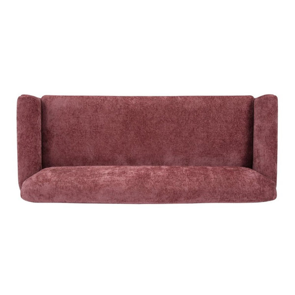 English Elm Modern Chenille Loveseat with Rolled Arms Pocket Spring Support for Cozy Living Spaces Red N763P362173J