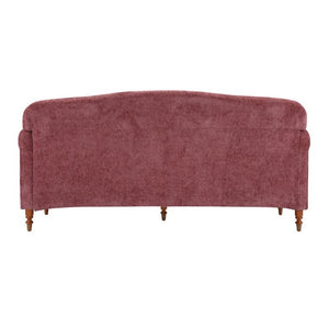 English Elm Modern Chenille Loveseat with Rolled Arms Pocket Spring Support for Cozy Living Spaces Red N763P362173J