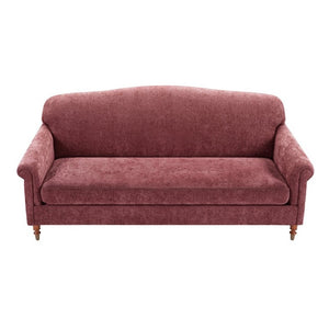English Elm Modern Chenille Loveseat with Rolled Arms Pocket Spring Support for Cozy Living Spaces Red N763P362173J