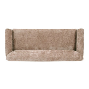 English Elm Modern Chenille Loveseat with Rolled Arms Pocket Spring Support for Cozy Living Spaces Oatmeal N763P362173O