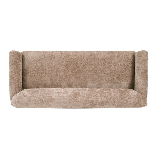 English Elm Modern Chenille Loveseat with Rolled Arms Pocket Spring Support for Cozy Living Spaces Oatmeal N763P362173O