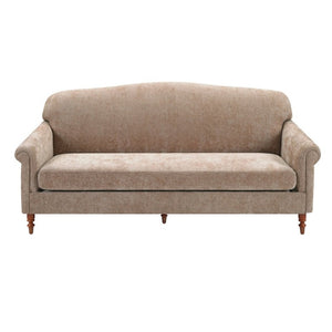 English Elm Modern Chenille Loveseat with Rolled Arms Pocket Spring Support for Cozy Living Spaces Oatmeal N763P362173O