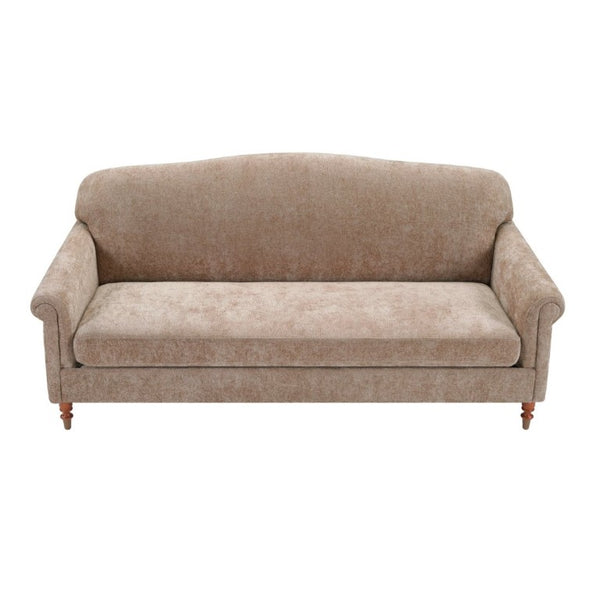 English Elm Modern Chenille Loveseat with Rolled Arms Pocket Spring Support for Cozy Living Spaces Oatmeal N763P362173O