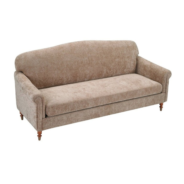 English Elm Modern Chenille Loveseat with Rolled Arms Pocket Spring Support for Cozy Living Spaces Oatmeal N763P362173O